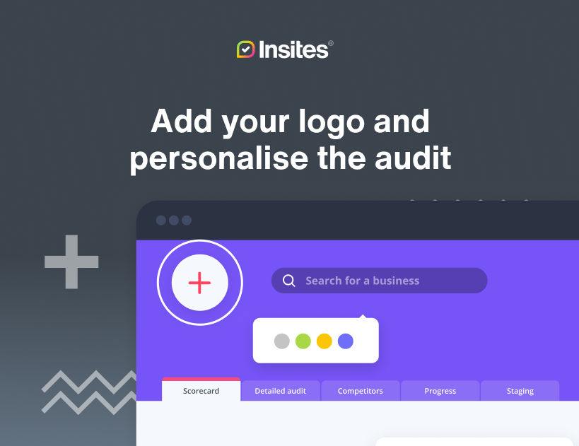 Add your logo and personalize your audit.